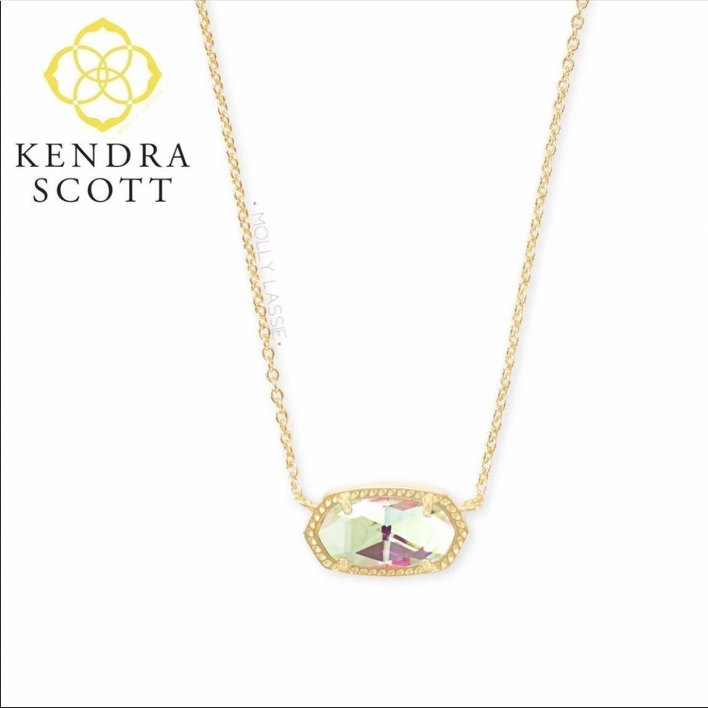 Kendra Scott Elisa Necklace Dichroic Glass Gold